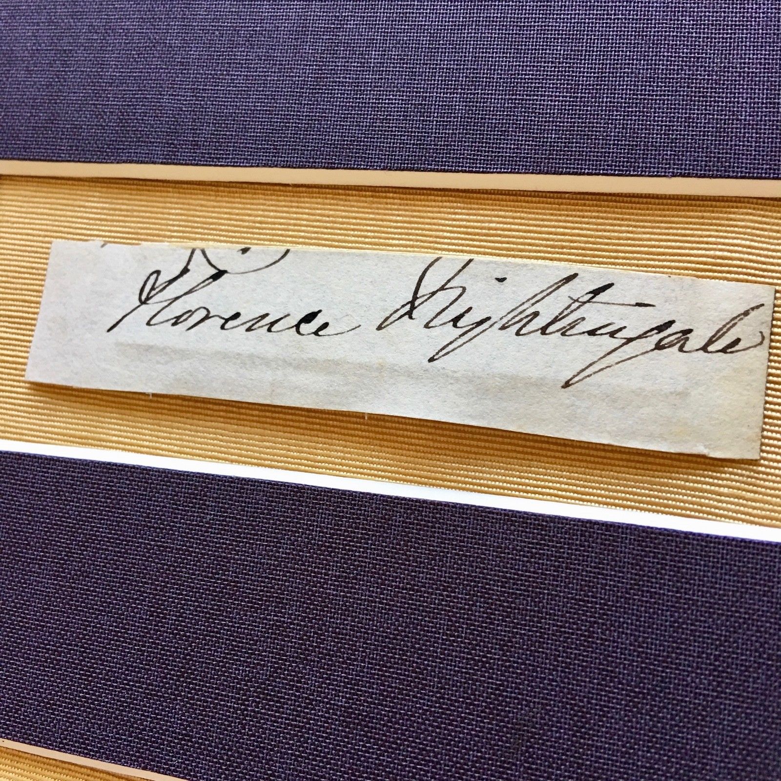 FLORENCE NIGHTINGALE * Desirable HAND SIGNED Cut Autograph * Crimean War Nurse