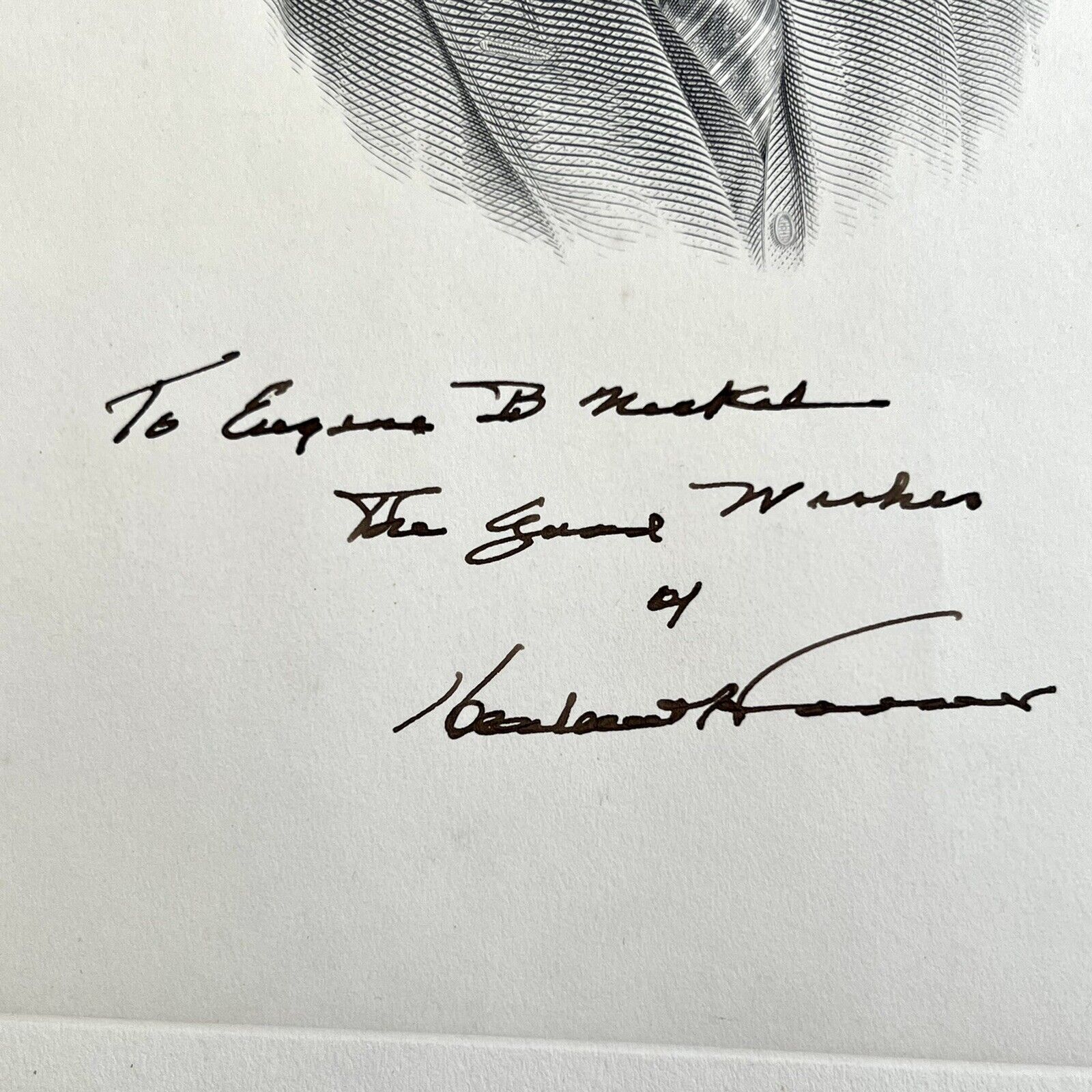 HERBERT HOOVER * JSA * Signed 11x14 Engraving Autograph Official BEP Portrait