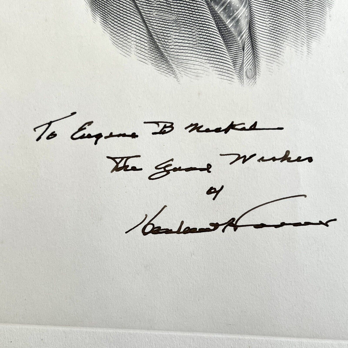 HERBERT HOOVER * JSA * Signed 11x14 Engraving Autograph Official BEP Portrait