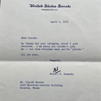 ROBERT F KENNEDY * PSA 10 * Autograph Letter Calling a Friend "Yellow" Signed