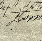 JAMES MONROE * JSA * Signed Free Frank Envelope Autograph As Secretary of State