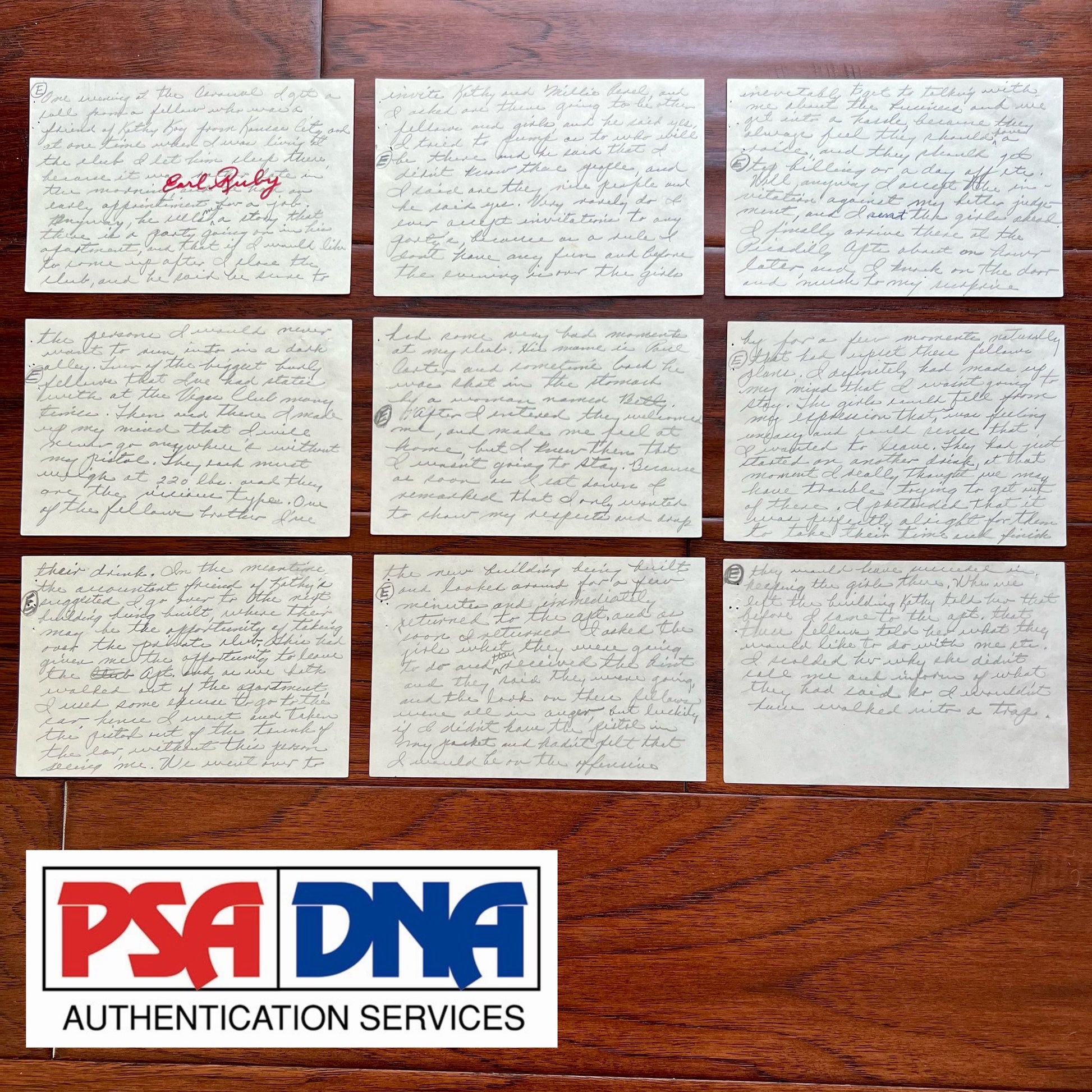 JACK RUBY * PSA * AUTOGRAPH Notes Why He Had Pistol to Shoot Oswald SIGNED * JFK
