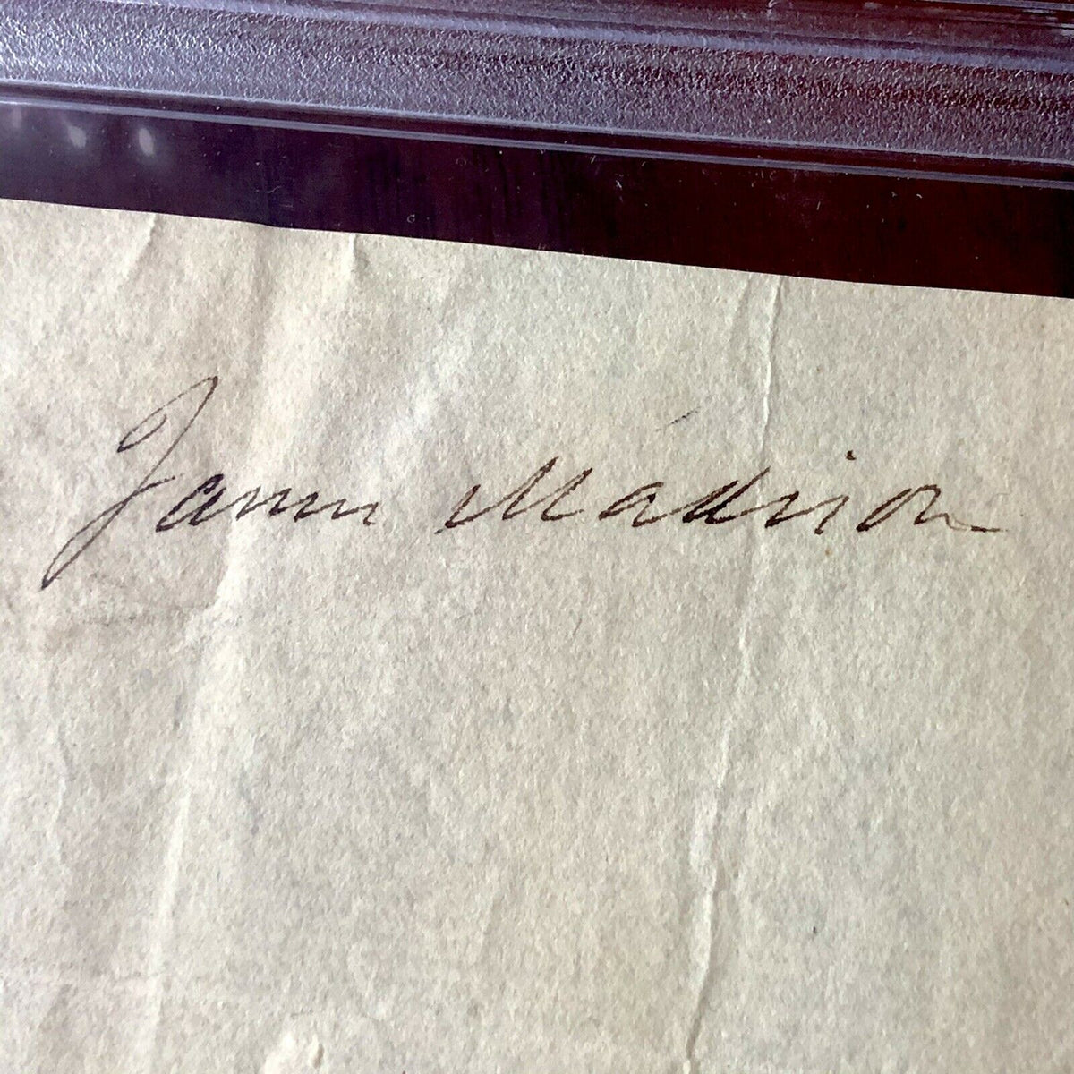 JAMES MADISON * PSA/DNA Slab * Cut Autograph Ships Papers Signed As President *