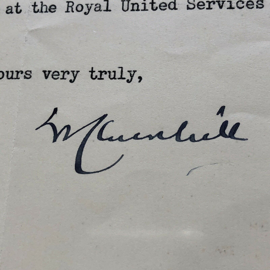 WINSTON S CHURCHILL * JSA LOA * Signed Letter Re: Military Battle Autograph *