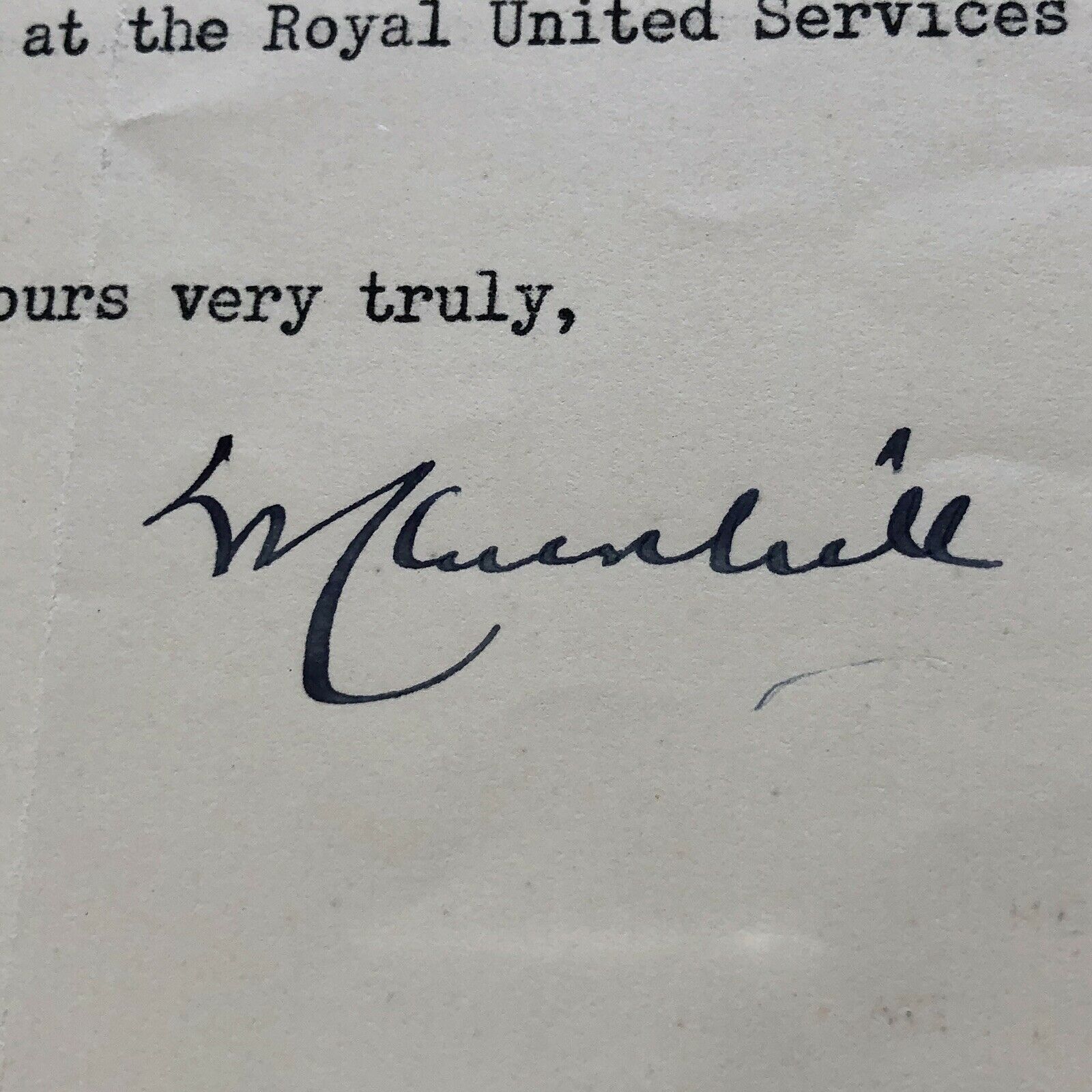 WINSTON S CHURCHILL * JSA LOA * Signed Letter Re: Military Battle Autograph *