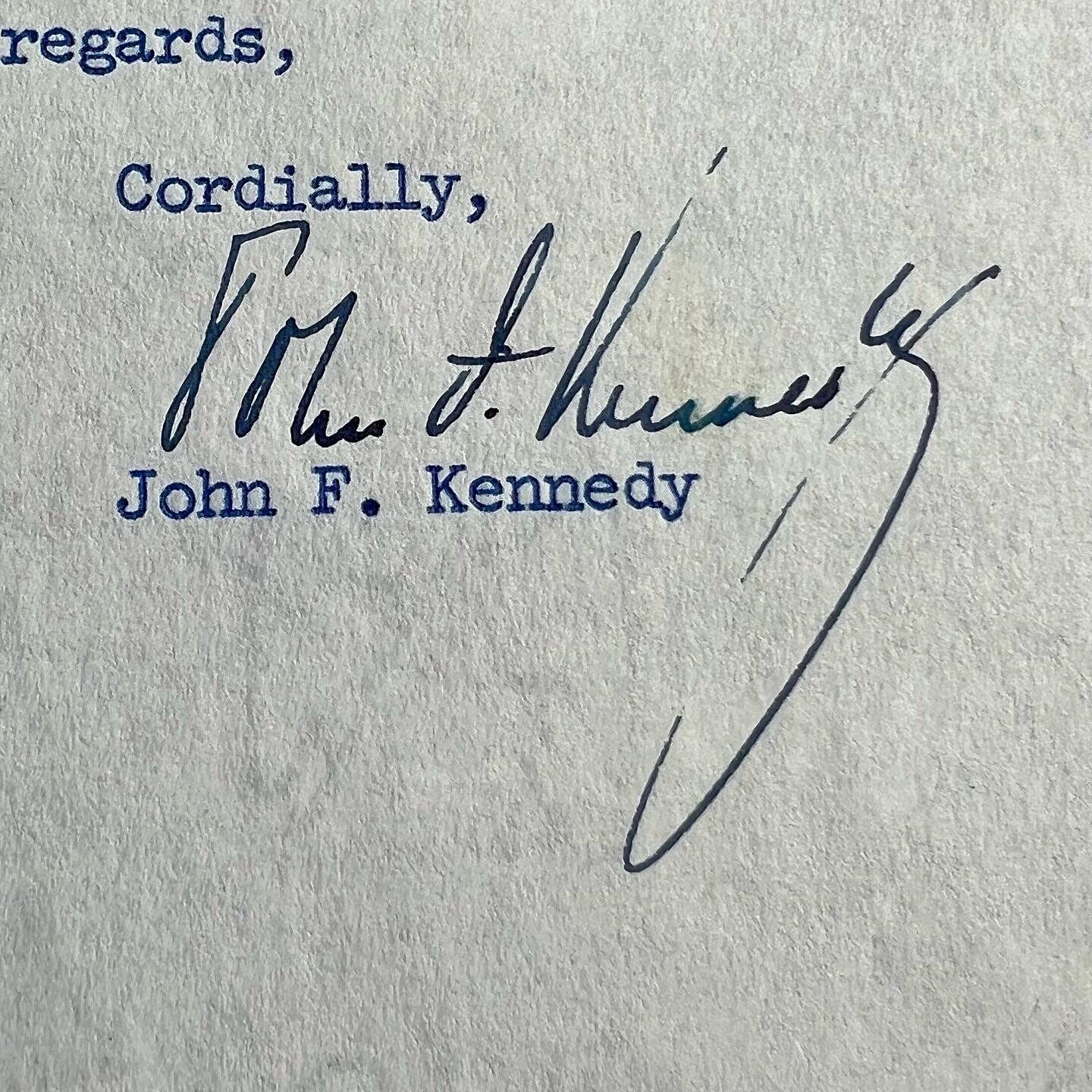 JOHN F. KENNEDY * JSA * Full Signature Autograph Letter Signed to WWII Friend