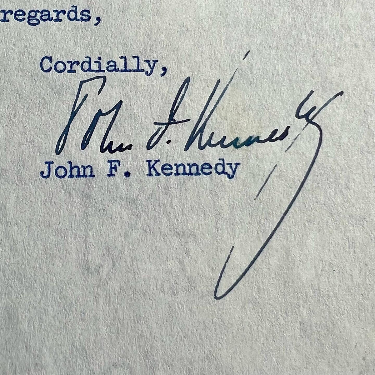 JOHN F. KENNEDY * JSA * Full Signature Autograph Letter Signed to WWII Friend