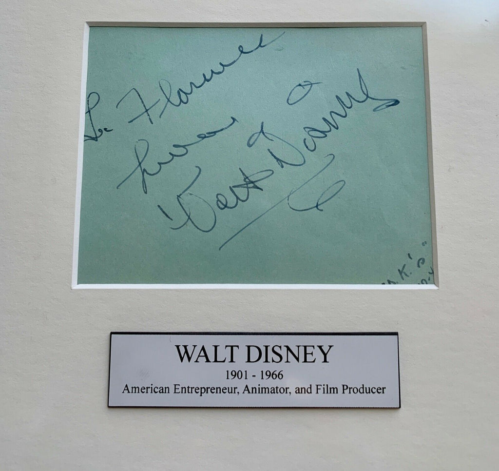 WALT DISNEY * JSA LOA * Original Early AUTOGRAPH Signature SIGNED
