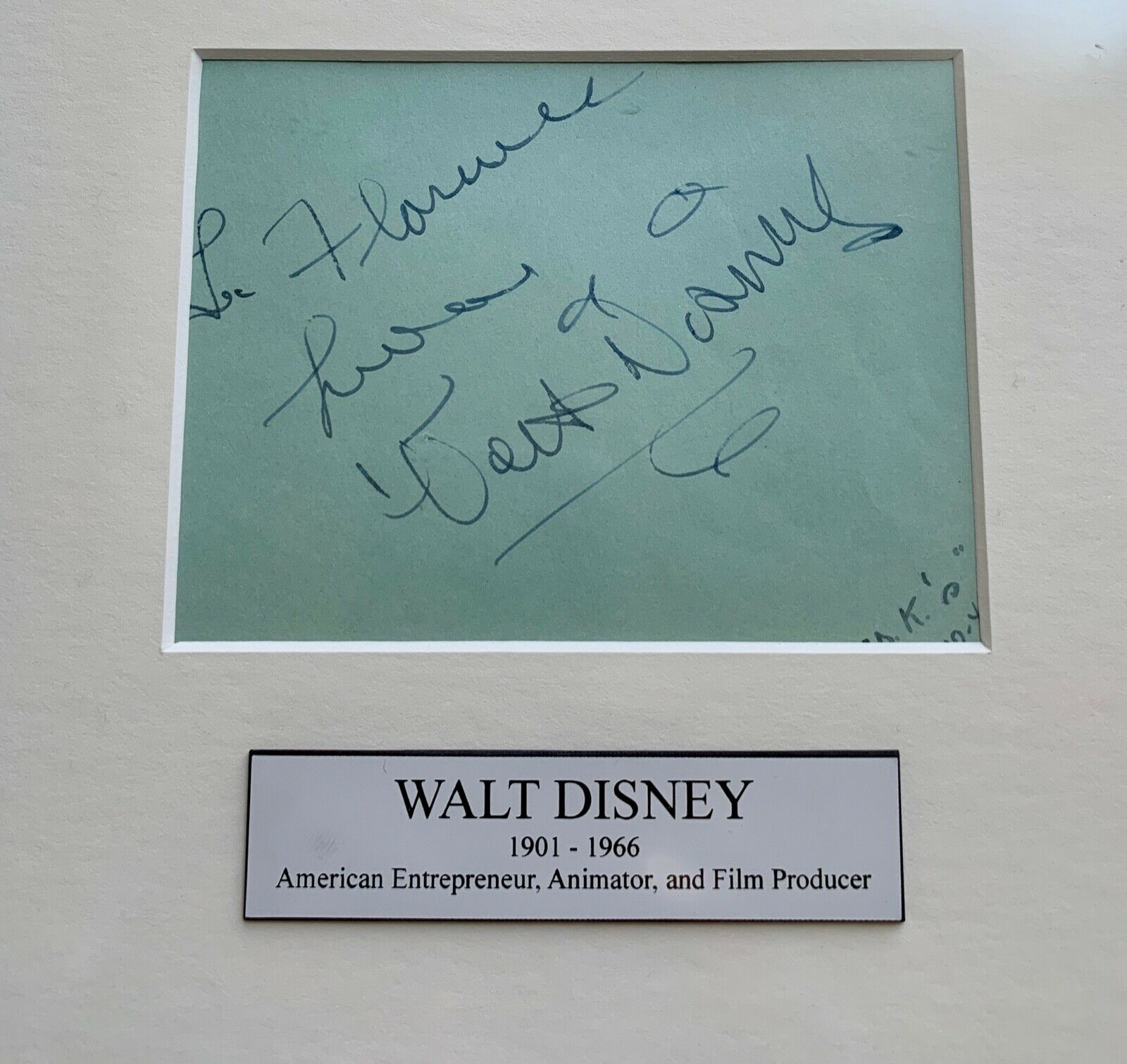 WALT DISNEY * JSA LOA * Original Early AUTOGRAPH Signature SIGNED