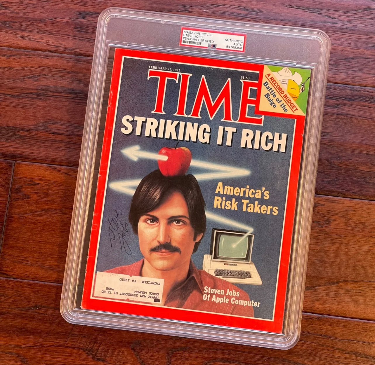 STEVE JOBS * PSA/DNA * Scarce Autograph TIME Magazine APPLE Computer Signed
