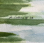 MICHAEL COLLINS * Nova Space COA * Original Watercolor Painting * Apollo 11