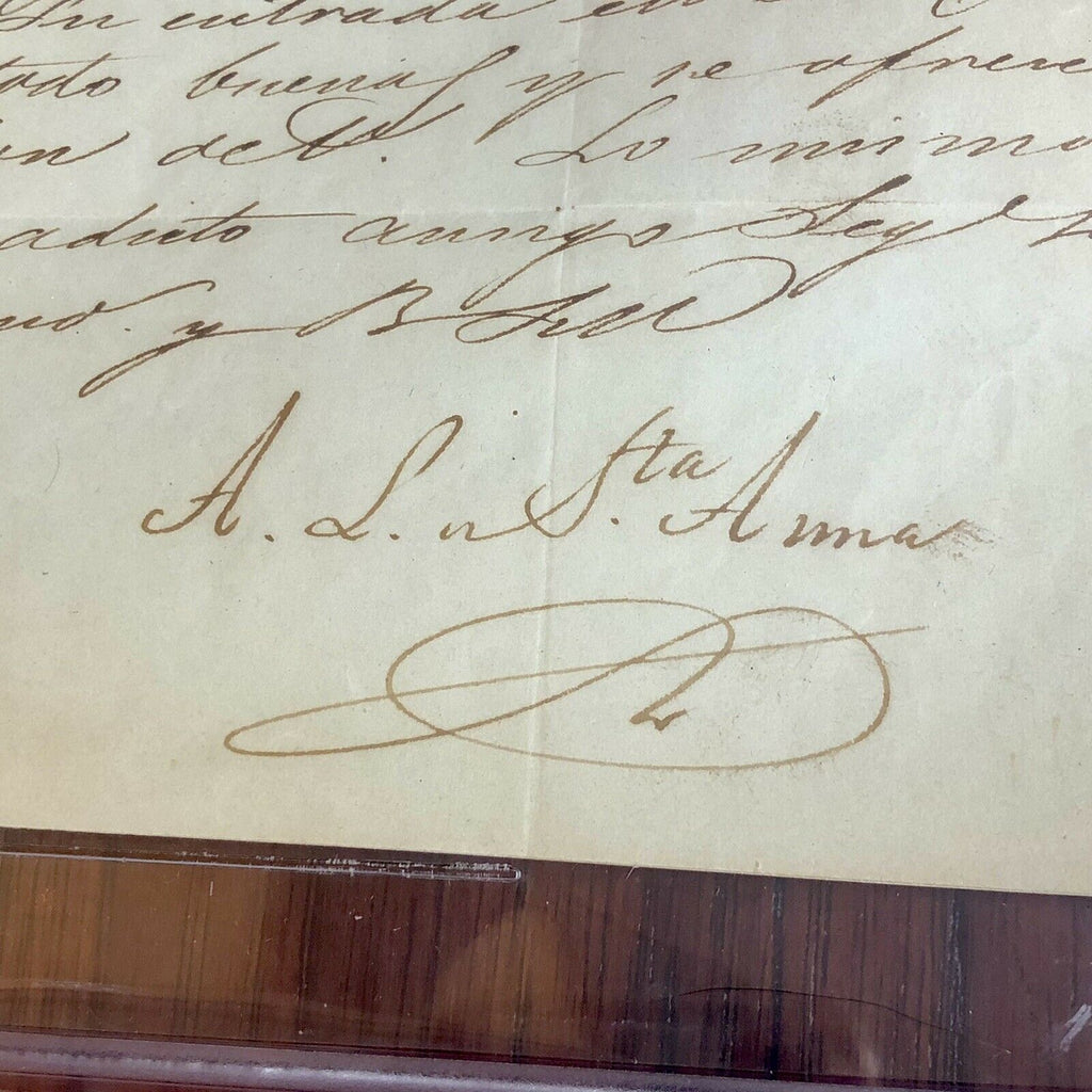 ANTONIO LOPEZ DE SANTA ANNA * Beckett BAS * Autograph Letter Signed As President