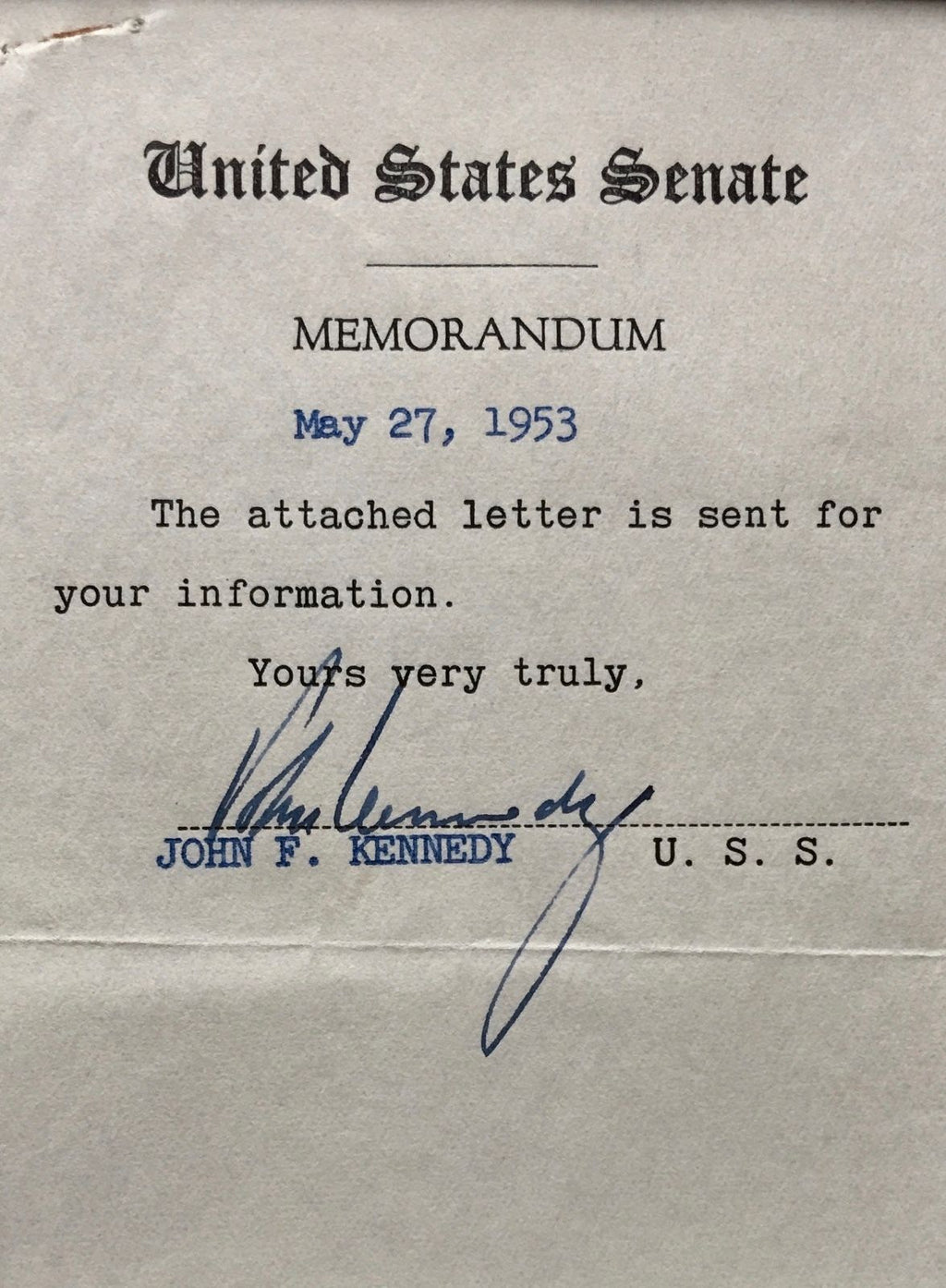 JOHN F. KENNEDY * JSA COA * Scarce Authentic JFK AUTOGRAPH Signed * President