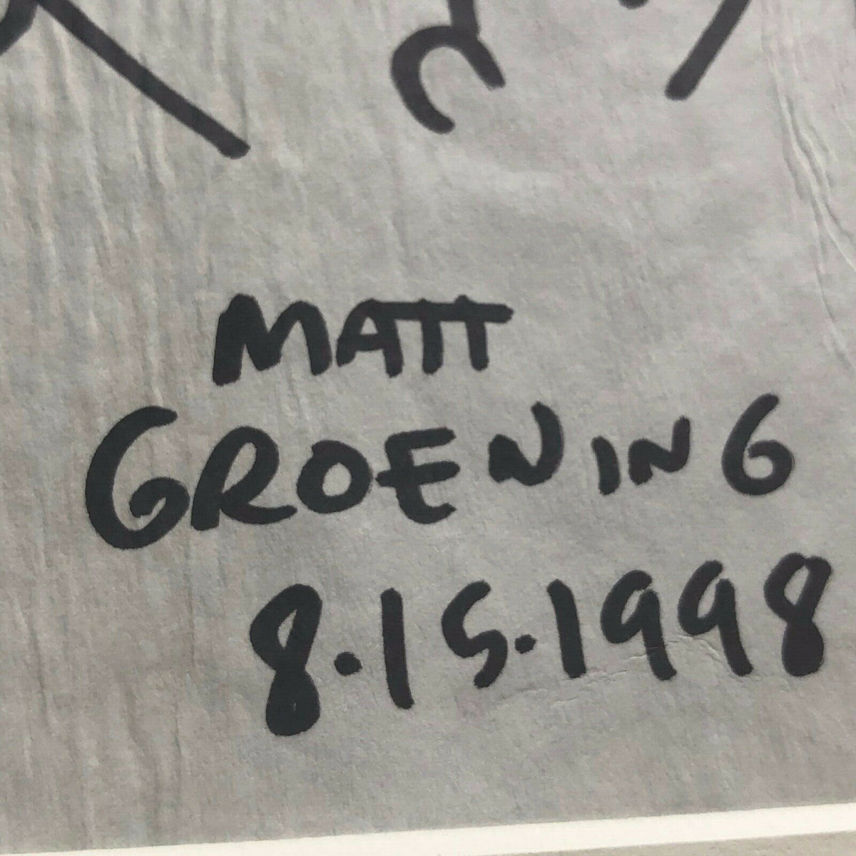 MATT GROENING * JSA * AUTOGRAPH Hand Drawn Bart Simpson SIGNED