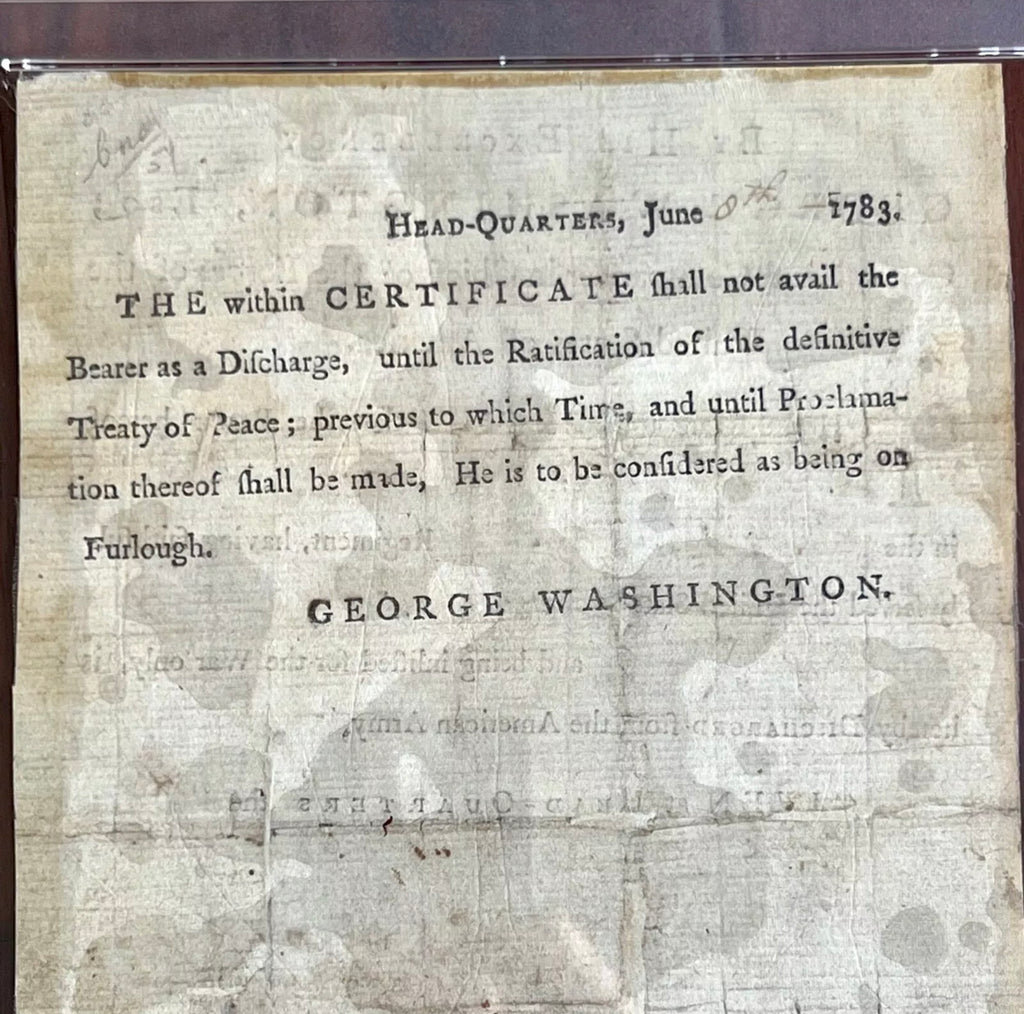 GEORGE WASHINGTON PSA Autograph VALLEY FORGE Revolutionary War Discharge SIGNED