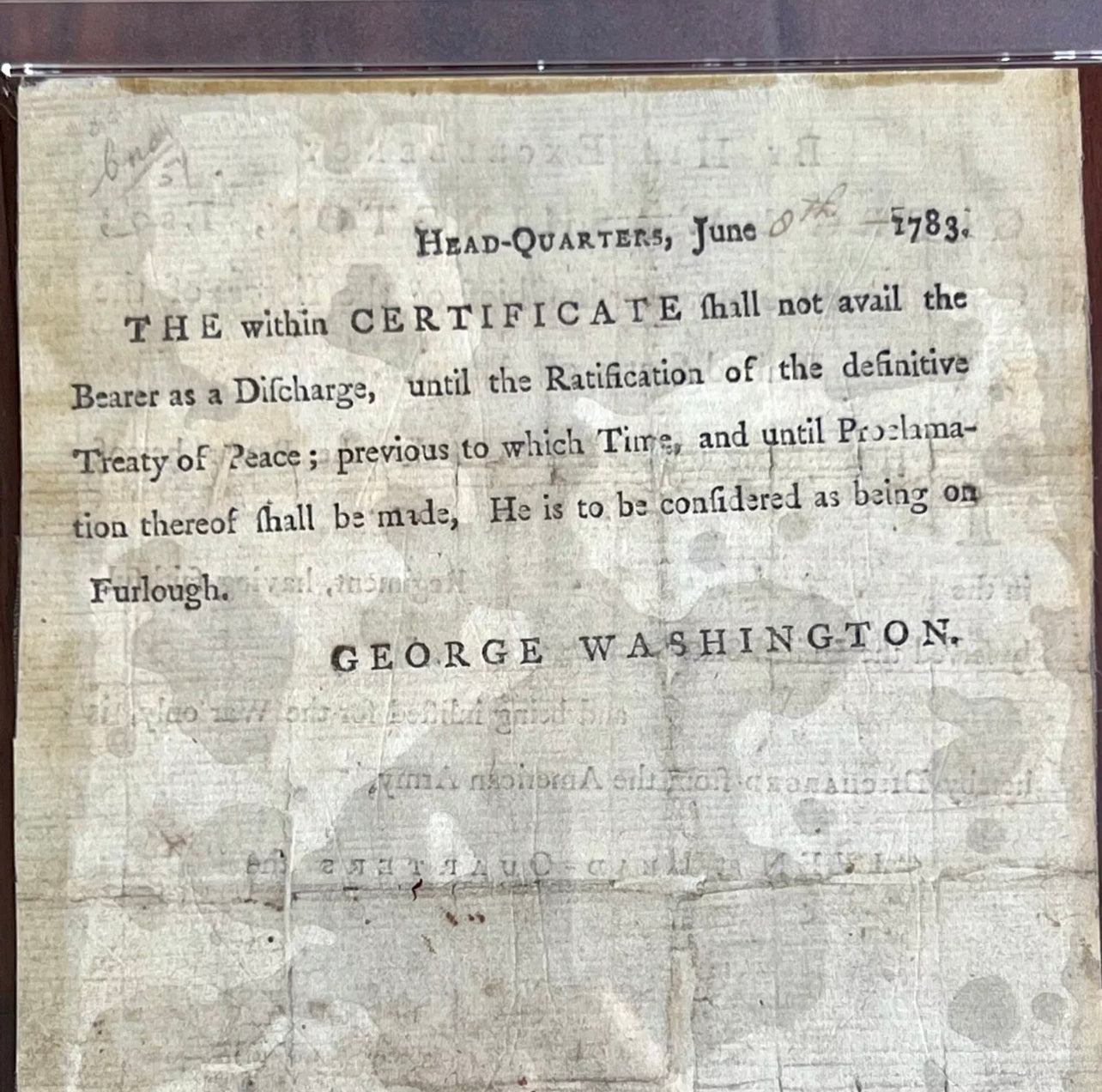 GEORGE WASHINGTON PSA Autograph VALLEY FORGE Revolutionary War Discharge SIGNED
