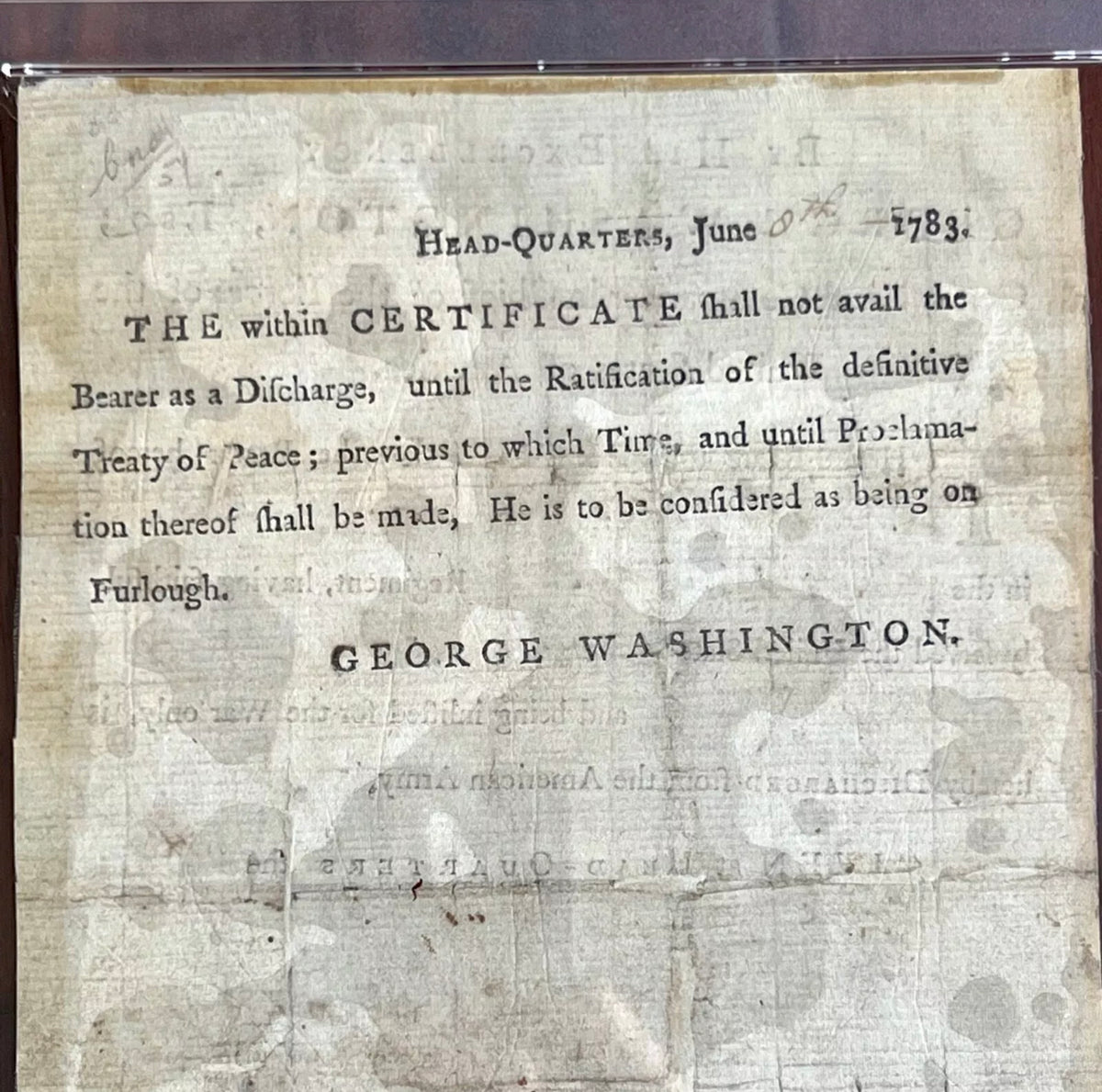 GEORGE WASHINGTON PSA Autograph VALLEY FORGE Revolutionary War Discharge SIGNED