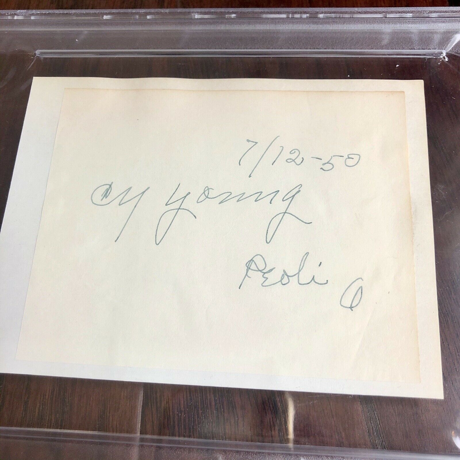 CY YOUNG * PSA/DNA Slab Mint 9 * Autograph Encapsulated Card Signed * Baseball