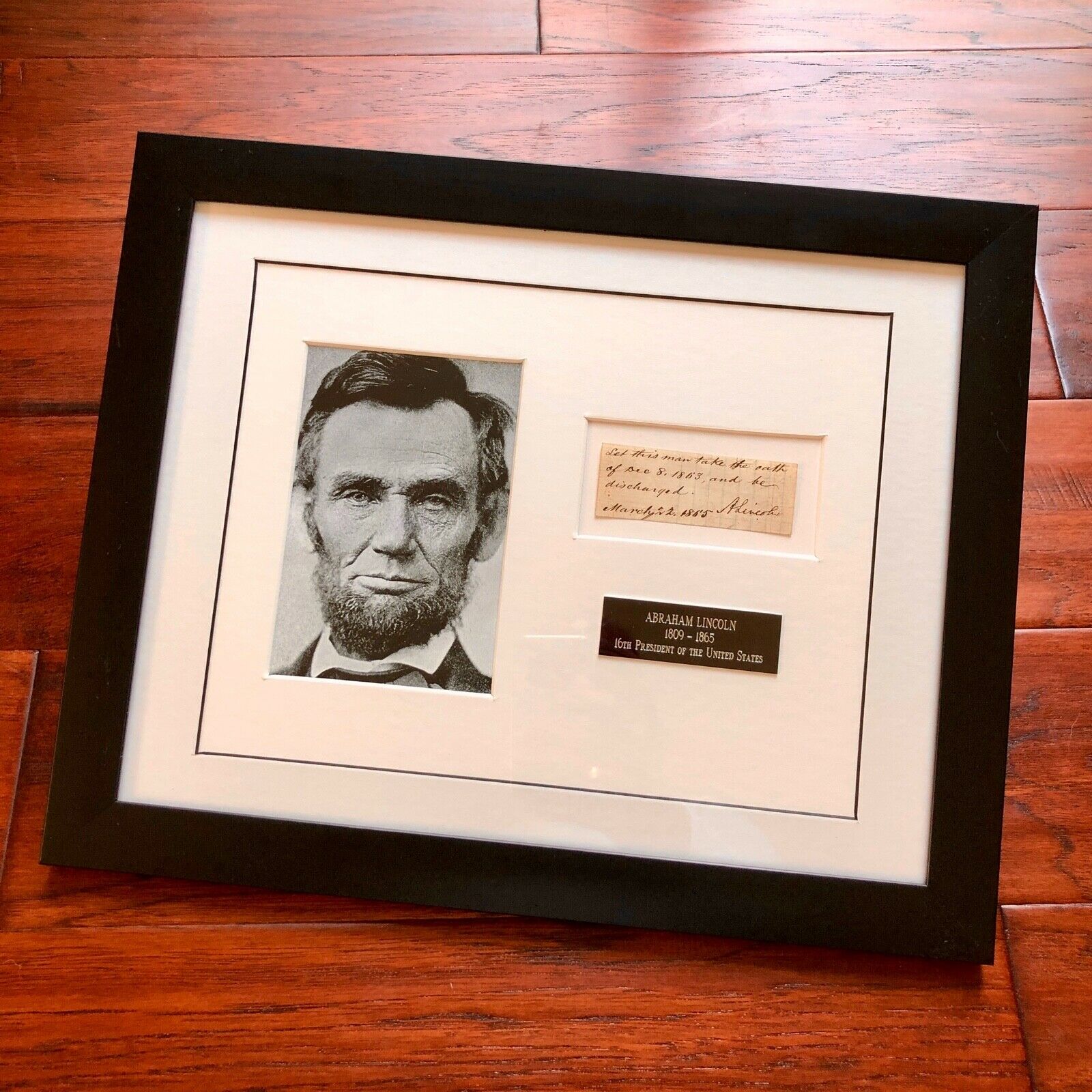 ABRAHAM LINCOLN * JSA * Autograph AMNESTY OATH Signed DAYS BEFORE ASSASSINATION!