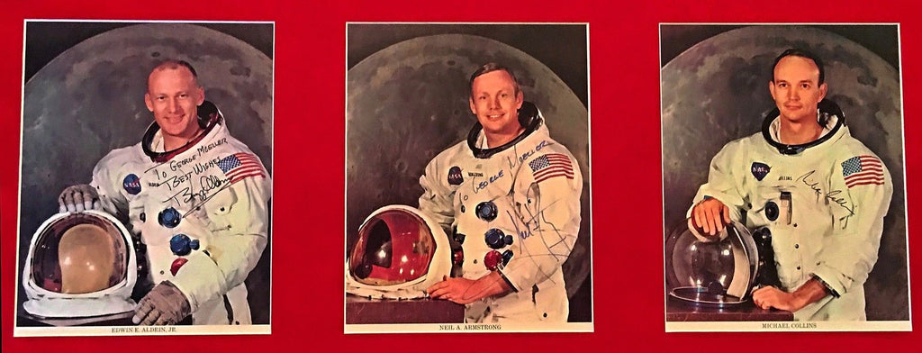 APOLLO 11 CREW SIGNED * JSA COA * scarce AUTOGRAPHS trio * NASA LITHOGRAPHS