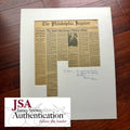 BILL CLINTON * JSA LOA * Signed Autograph Newspaper * Comeback Kid Inscription