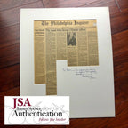 BILL CLINTON * JSA LOA * Signed Autograph Newspaper * Comeback Kid Inscription