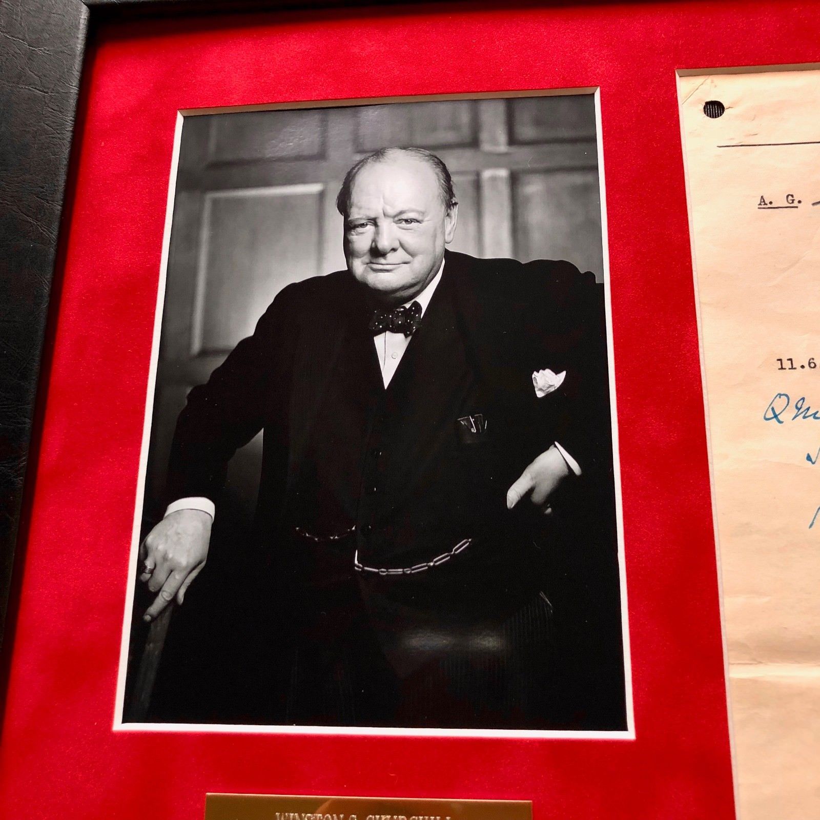 WINSTON S. CHURCHILL * PSA/DNA * Authentic Handwritten AUTOGRAPH Note SIGNED