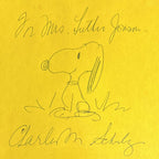 CHARLES M. SCHULZ * BAS * AUTOGRAPH Hand-Drawn SNOOPY Signed Sketch * Beckett