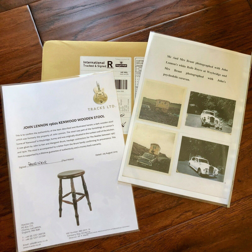 JOHN LENNON * BEATLES Personally Owned KENWOOD Estate Barstool * TRACKS COA