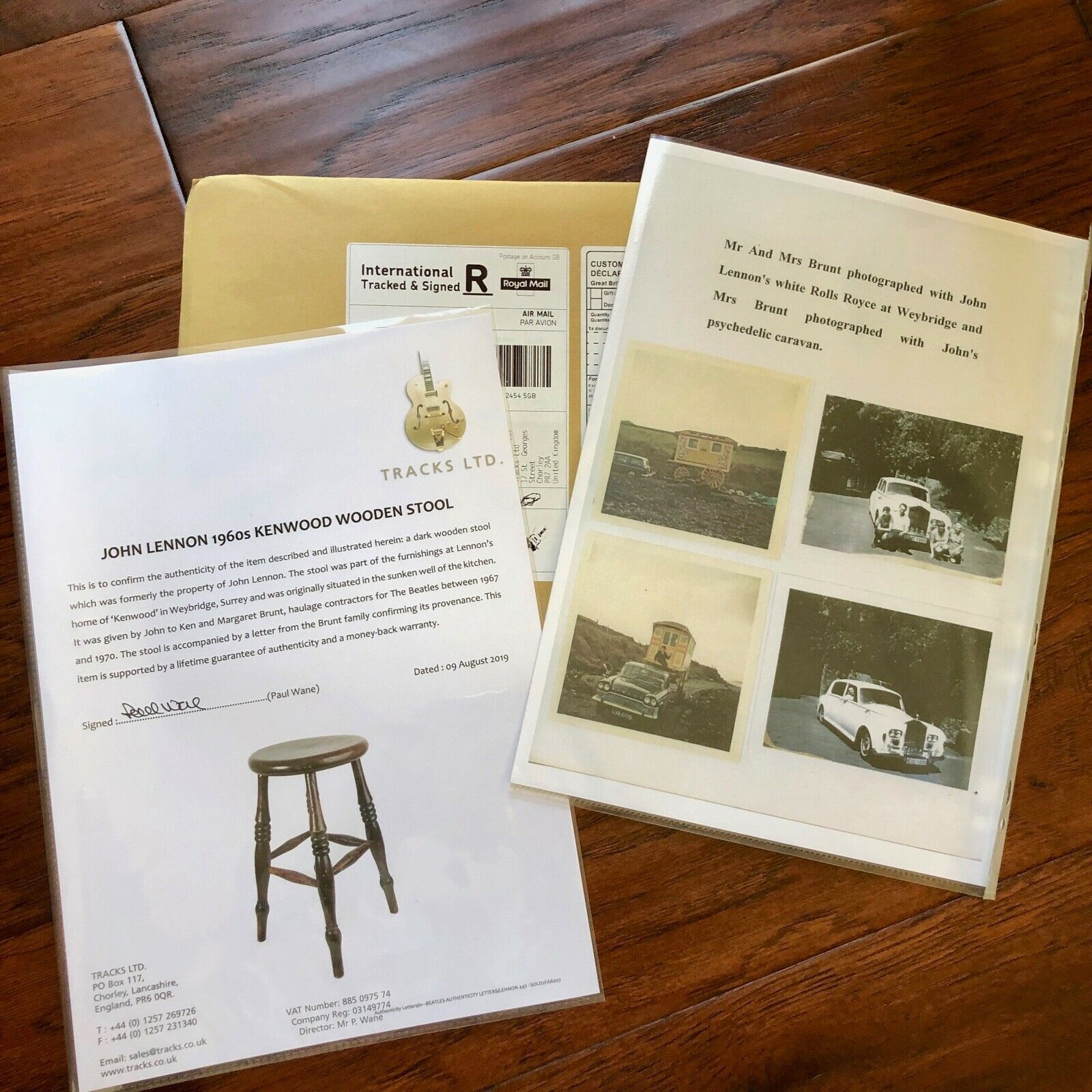 JOHN LENNON * BEATLES Personally Owned KENWOOD Estate Barstool * TRACKS COA