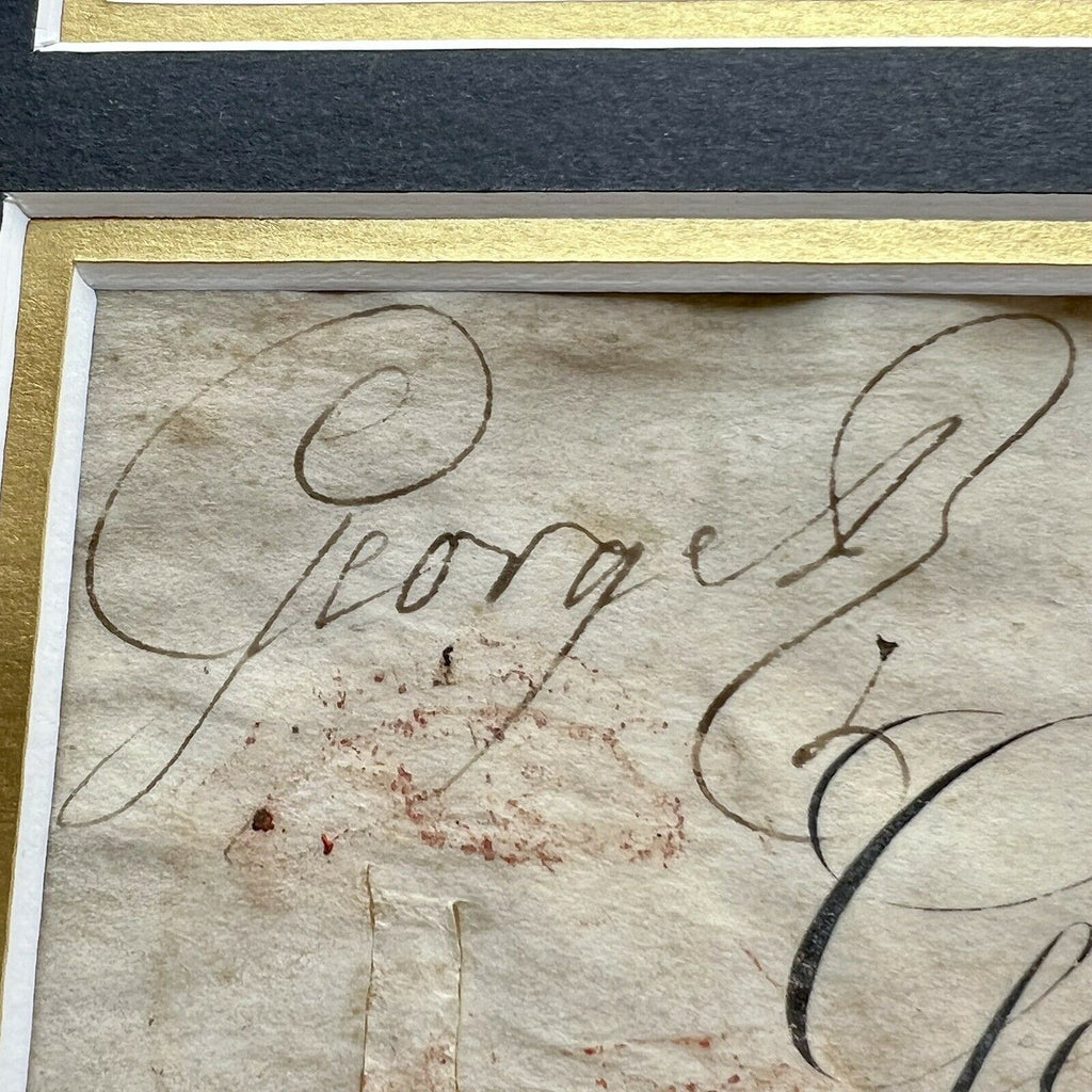 KING GEORGE III * JSA LOA * Hand Signed Large Signature Autograph Display *