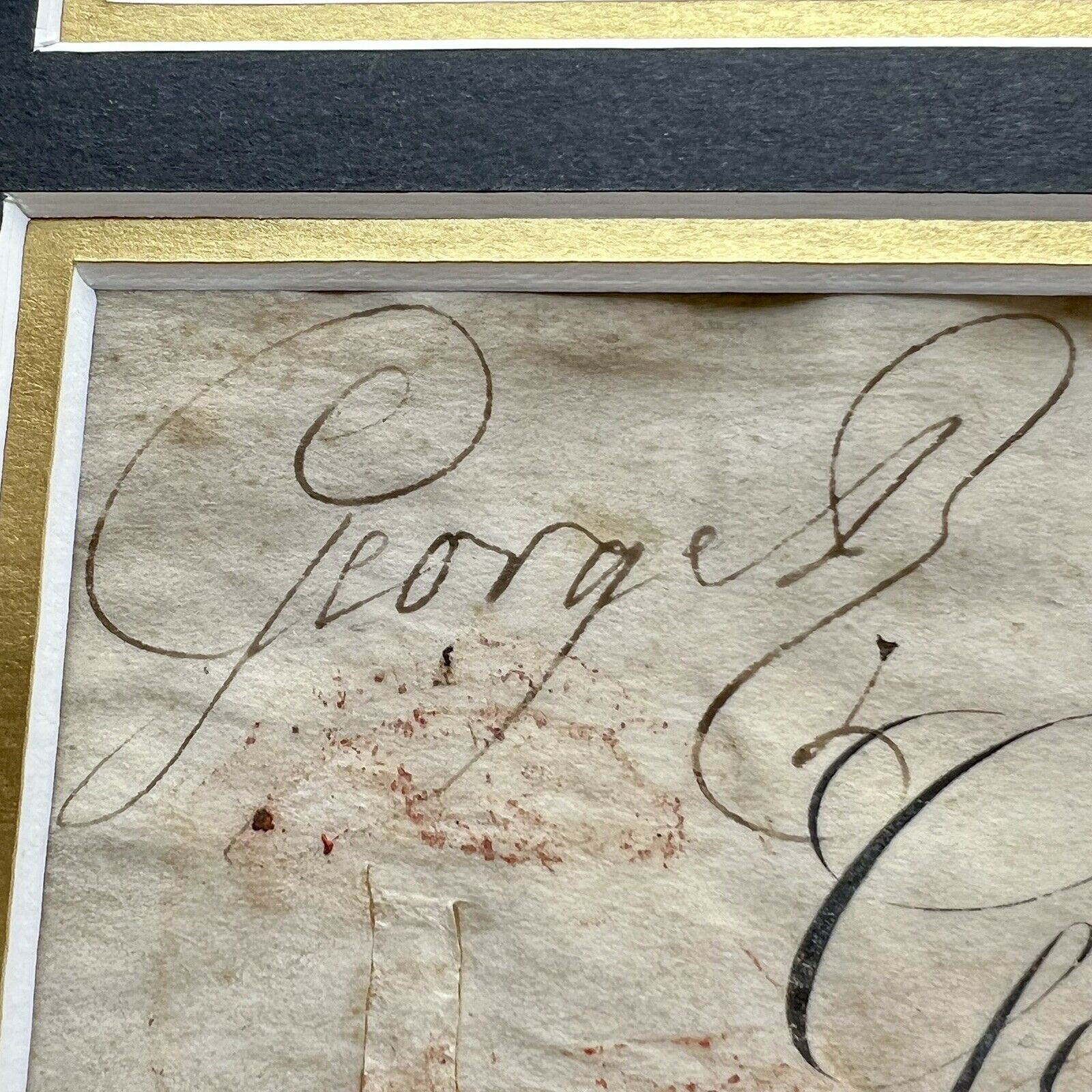 KING GEORGE III * JSA LOA * Hand Signed Large Signature Autograph Display *