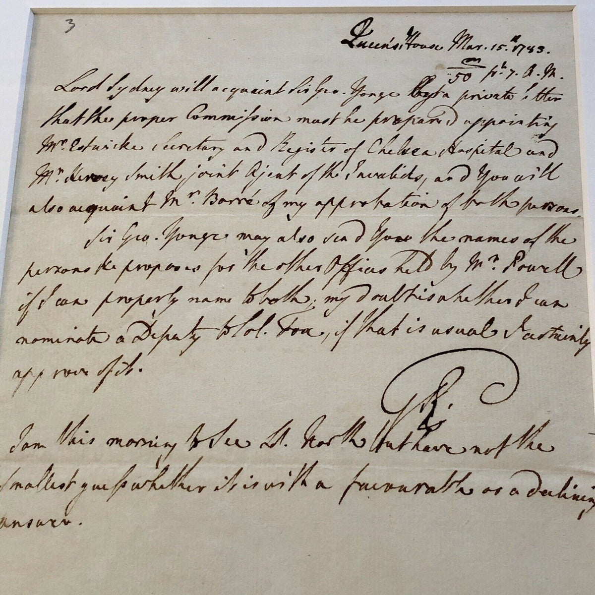 KING GEORGE III * BAS LOA * Revolutionary War Date Autograph Letter Signed
