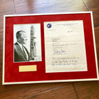 WERNHER VON BRAUN * Signed "Space Frontier" NASA Letter Postscript * Autograph