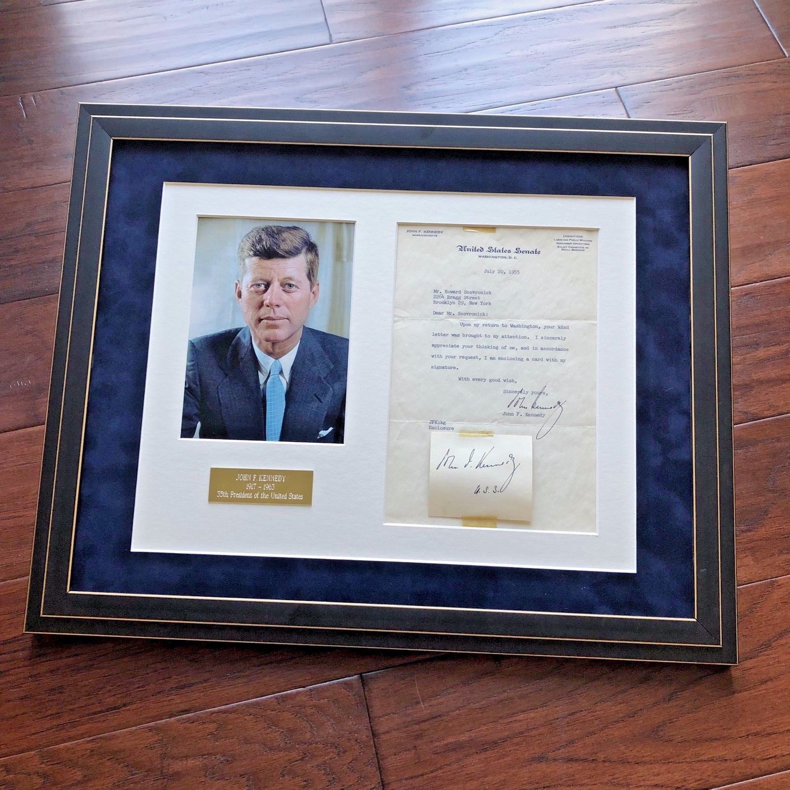 JOHN F KENNEDY * JSA COA * Authentic Double (2x) Signed To Autograph Collector