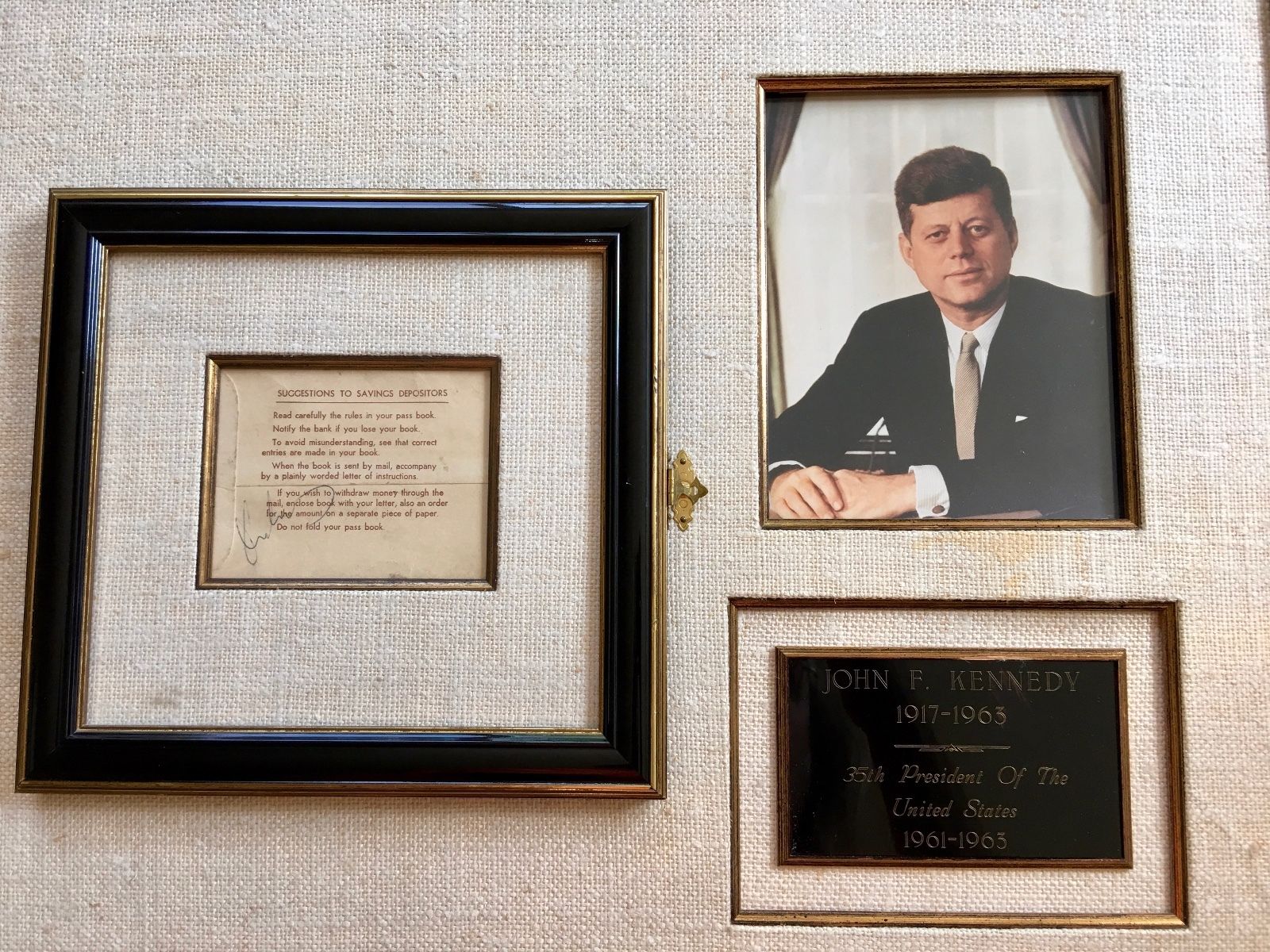 JOHN F KENNEDY * JSA COA * Authentic JFK AUTOGRAPH Signed Display * 1960