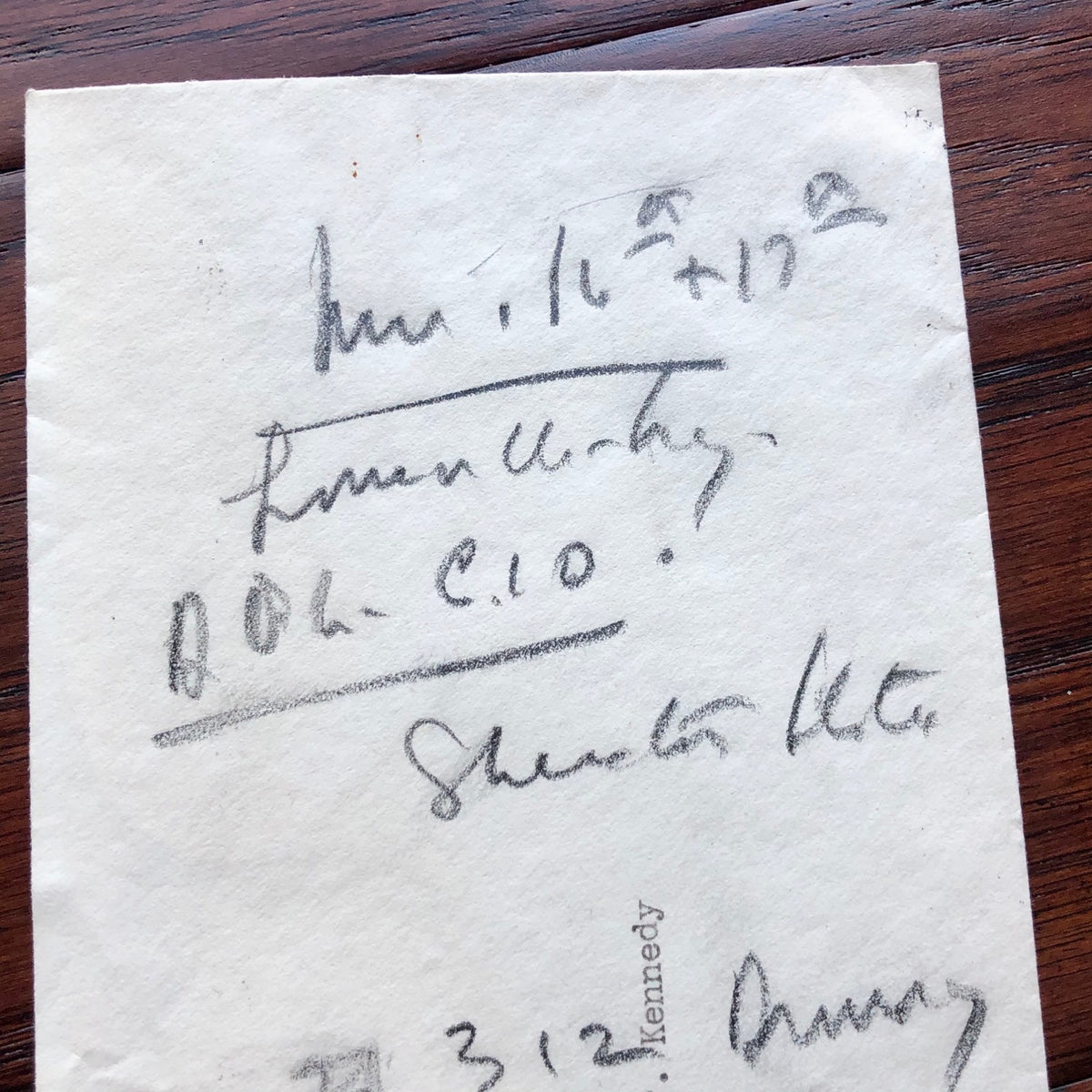 JOHN F. KENNEDY * JSA LOA * Handwritten Annotated Envelope * No Autograph Signed