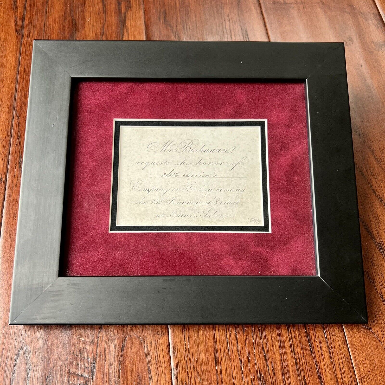 JAMES BUCHANAN & DOLLEY MADISON * Invitation Sent To First Lady Dolley Madison *
