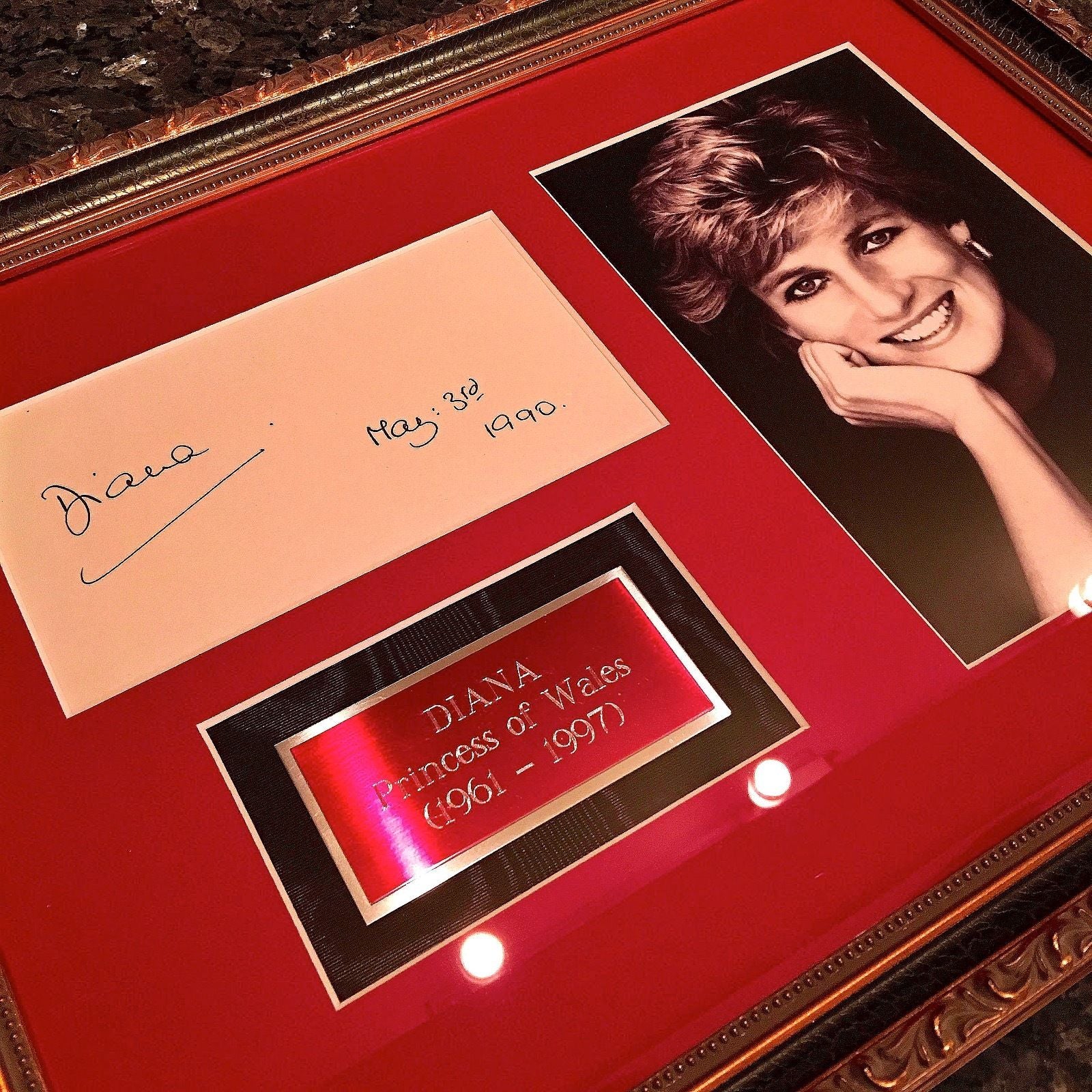 DIANA * Princess of Wales * Scarce Authentic AUTOGRAPH hand SIGNED * Proof!