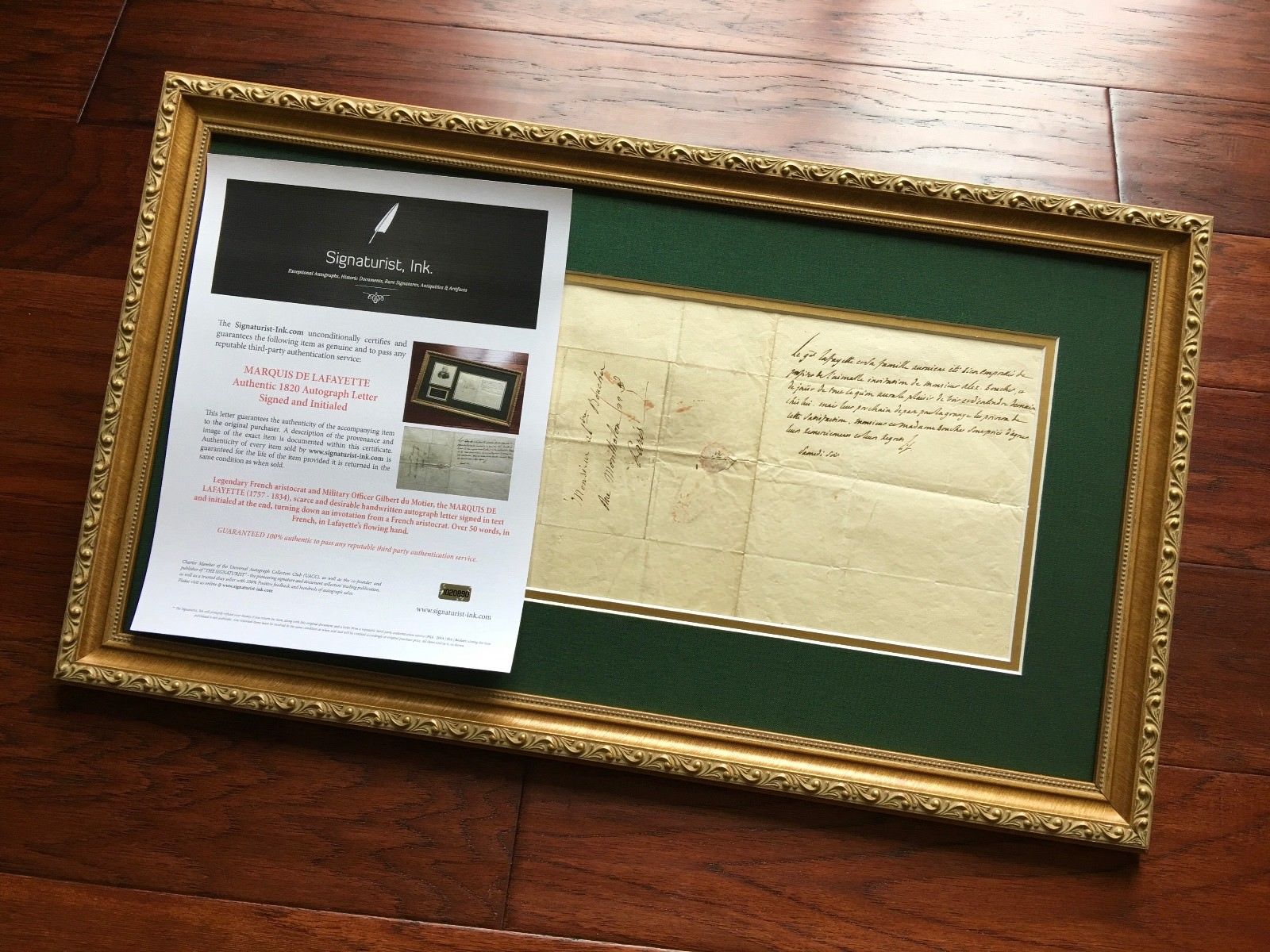 MARQUIS DE LAFAYETTE * PSA/DNA * 2x SIGNED Autograph Letter * Revolutionary War