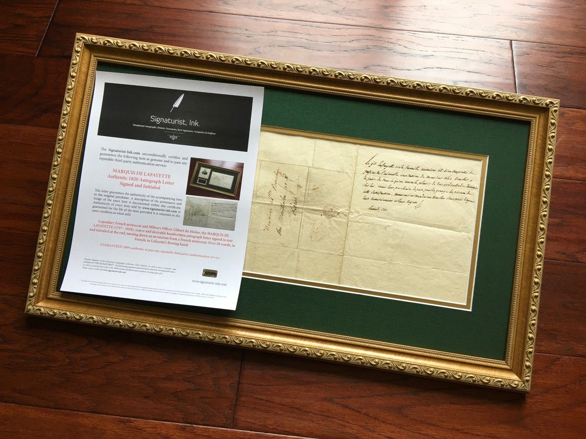 MARQUIS DE LAFAYETTE * PSA/DNA * 2x SIGNED Autograph Letter * Revolutionary War