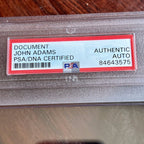 JOHN ADAMS * PSA/DNA * Handwritten Autograph Document Mentions George III Signed