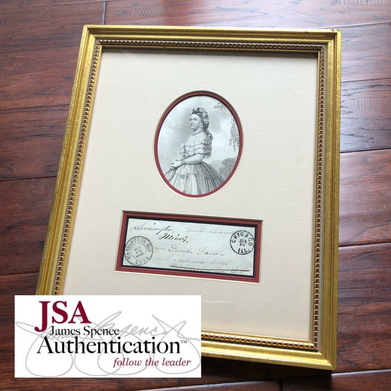MARY TODD LINCOLN * JSA LOA* Hand Signed Autograph Free Frank * First Lady