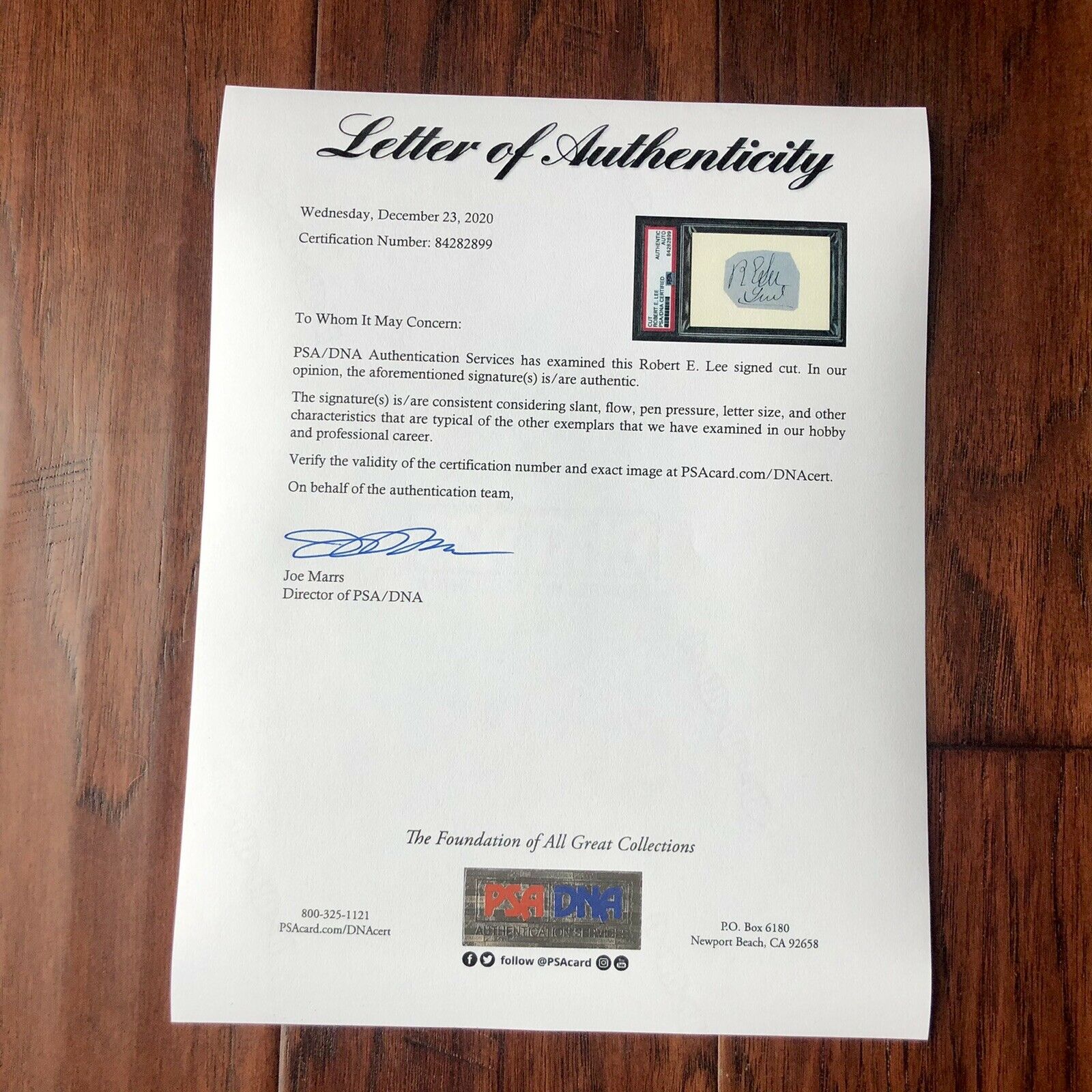 ROBERT E. LEE * PSA/DNA Slabbed * Signed Autograph Handwritten Rank as General *