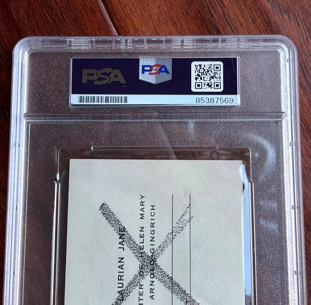 F. SCOTT FITZGERALD * PSA * Autograph UNPUBLISHED POEM Birth Announcement Signed