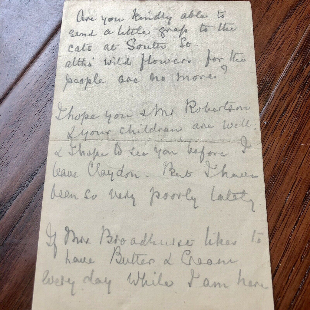FLORENCE NIGHTINGALE * BAS Beckett * Signed Handwritten Letter Autograph * Nurse
