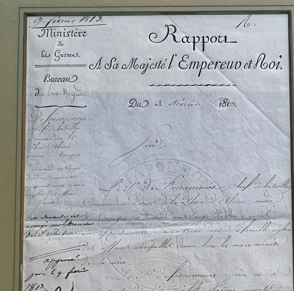 NAPOLEON BONAPARTE * PSA/DNA * Autograph Document Signed Approving Leave