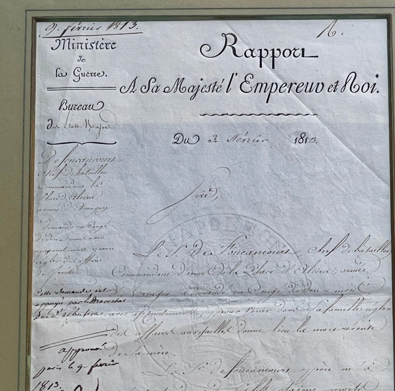 NAPOLEON BONAPARTE * PSA/DNA * Autograph Document Signed Approving Leave