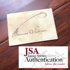 THOMAS EDISON * JSA LOA * Full Signature Autograph on Signed Card * Inventor