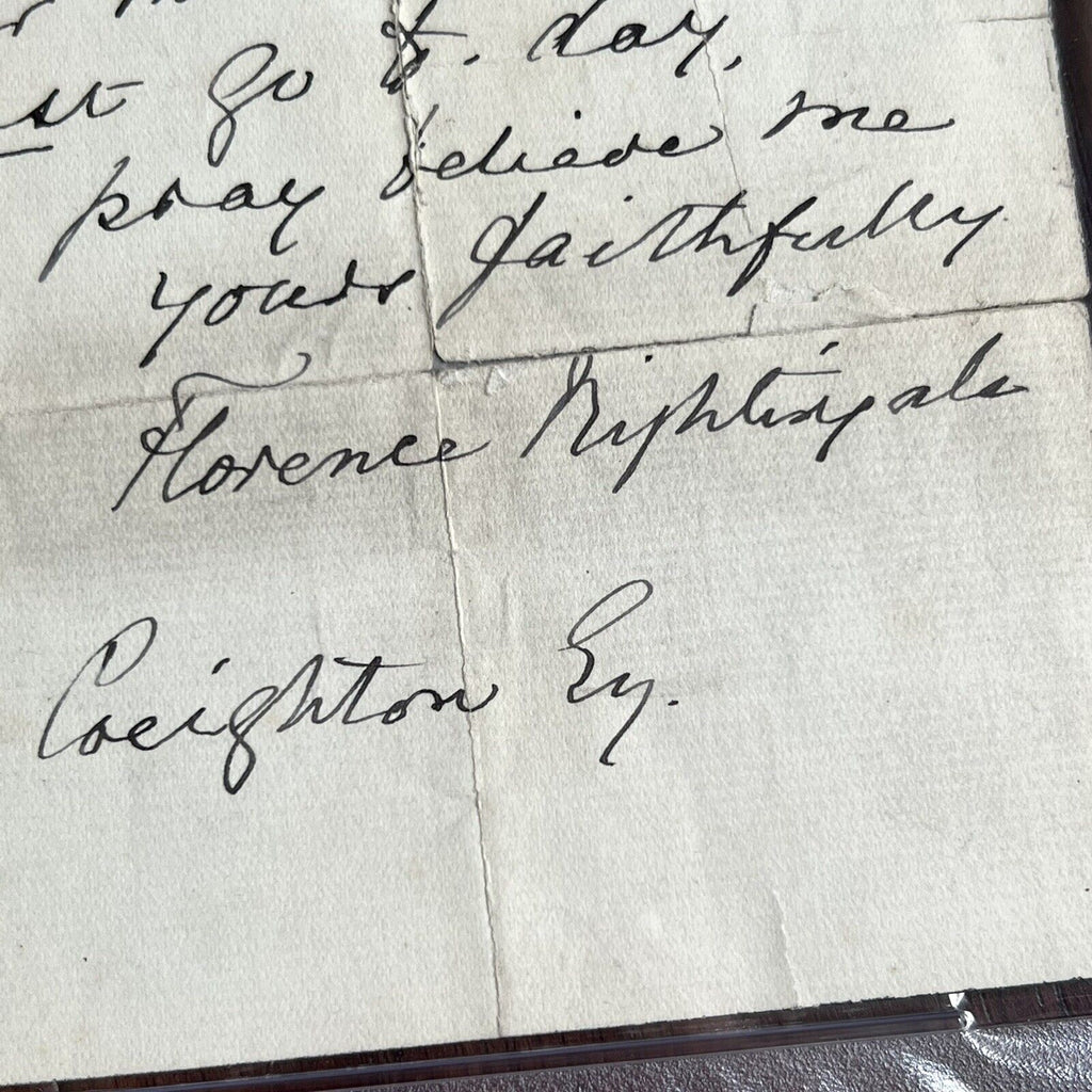 FLORENCE NIGHTINGALE * PSA/DNA * Scarce Full Signature Autograph Letter Signed